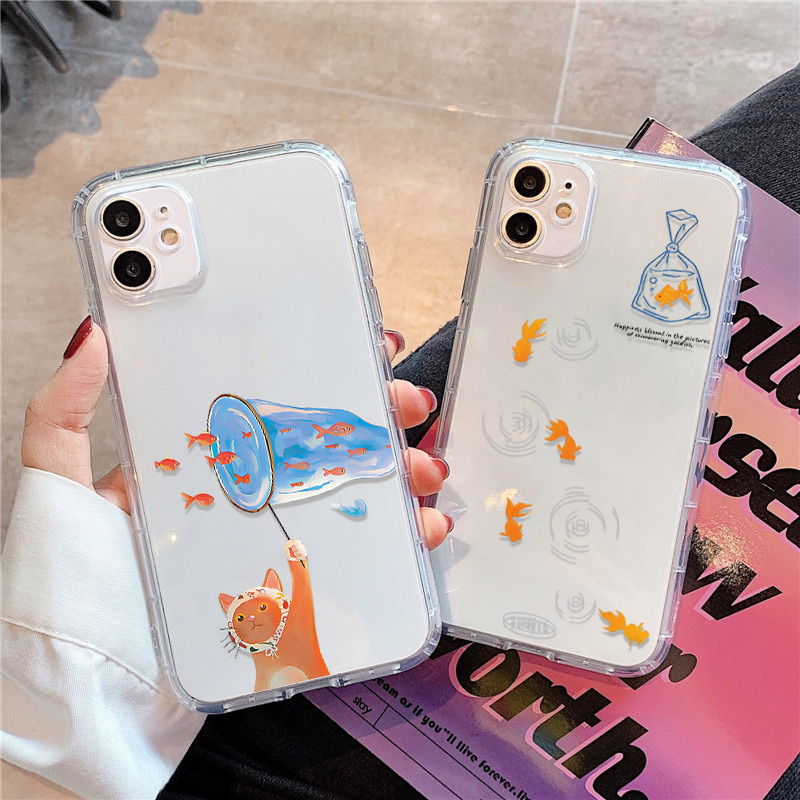 Apple Iphone 15 - Funda de teléfono transparente con bonitos