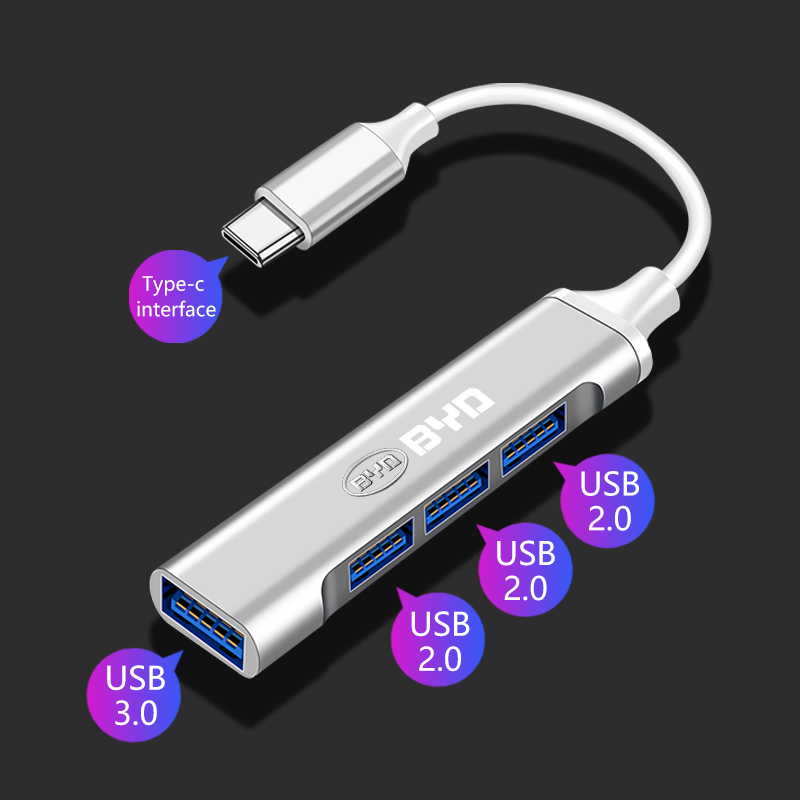 Usb Hub Type C - Adaptador USB Tipo-C, Distribuidor de Múltiples