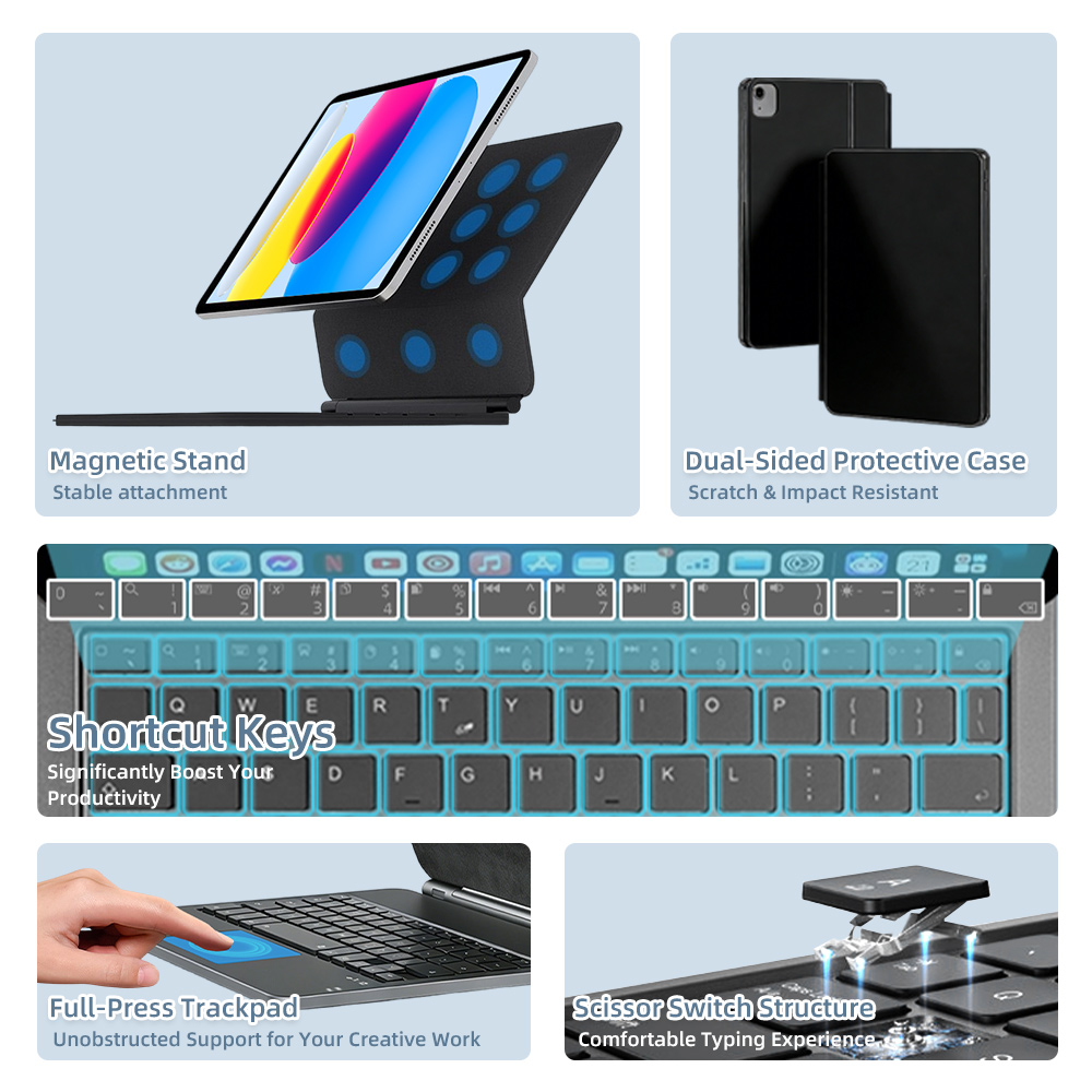 Teclado Mágico 2026 con Blueto - Tablet Keyboard Case reseña y precio