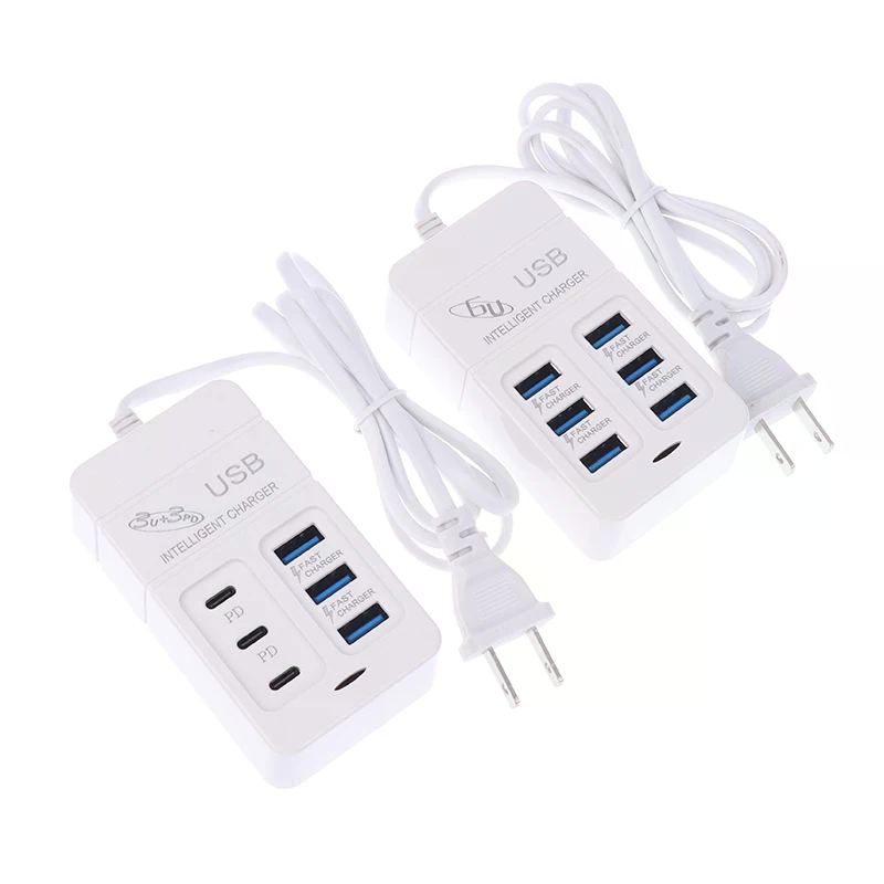 Cargador USB multipuerto de 6  - Usb Hub Type C reseña y precio