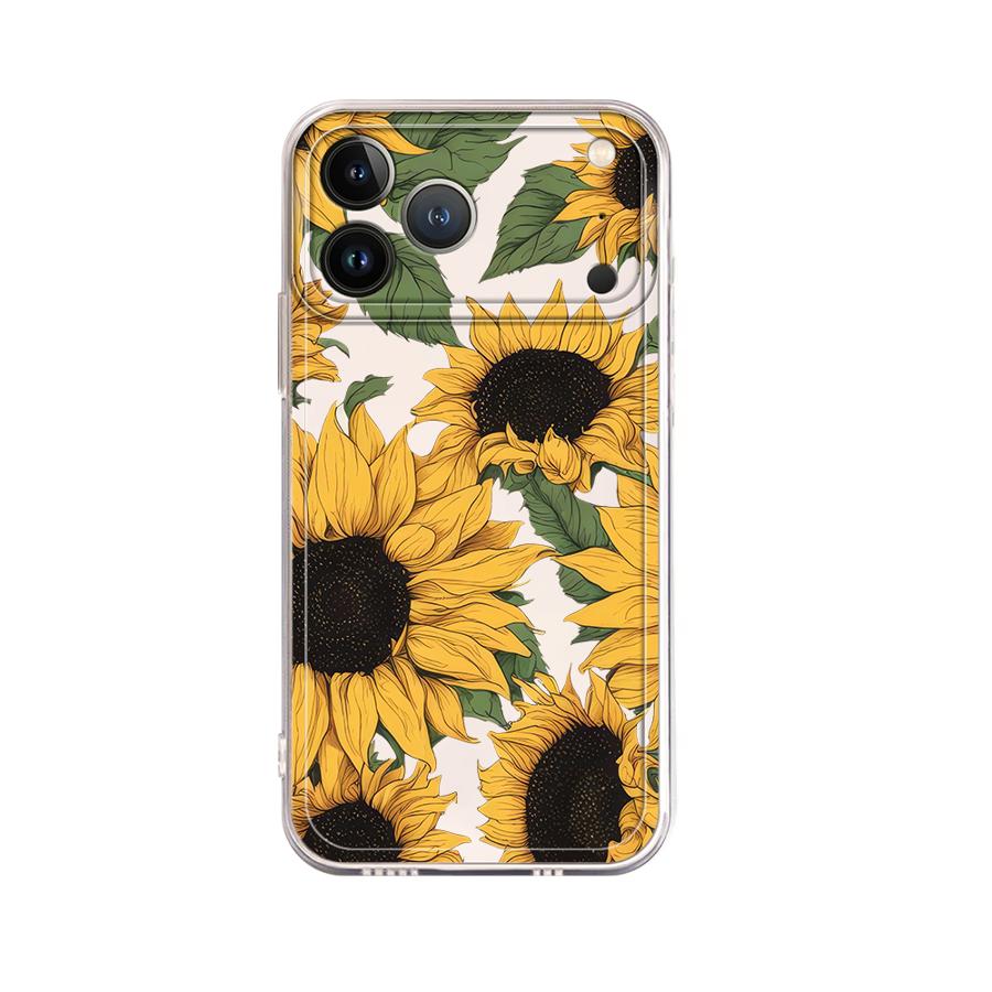 Funda con Diseño de Girasoles  - Apple Iphone 15 reseña y precio