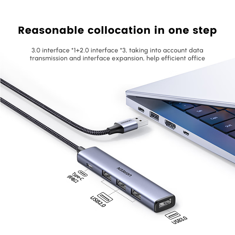 UGREEN USB Hub con 4 puertos U - Usb Hub Type C reseña y precio