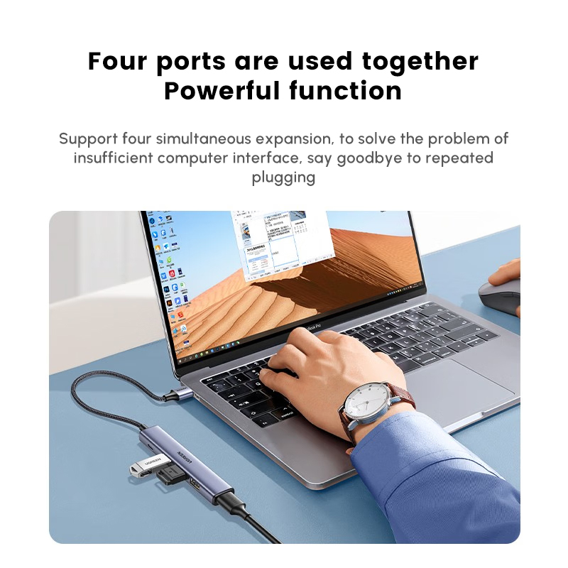 UGREEN USB Hub con 4 puertos U - Usb Hub Type C reseña y precio