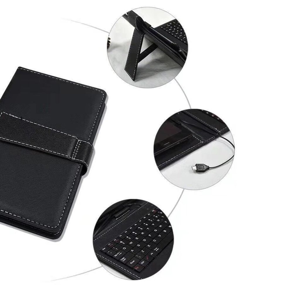 Funda de cuero para teclado co - Tablet Keyboard Case reseña y precio