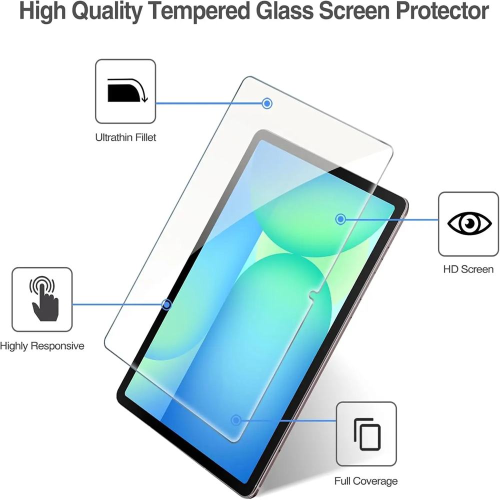 Protector de pantalla de vidri - Temu Tablet Accessories reseña y precio