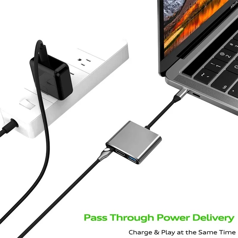 USB C HUB 3 en 1 tipo C 3,0 a  - Usb Hub Type C reseña y precio