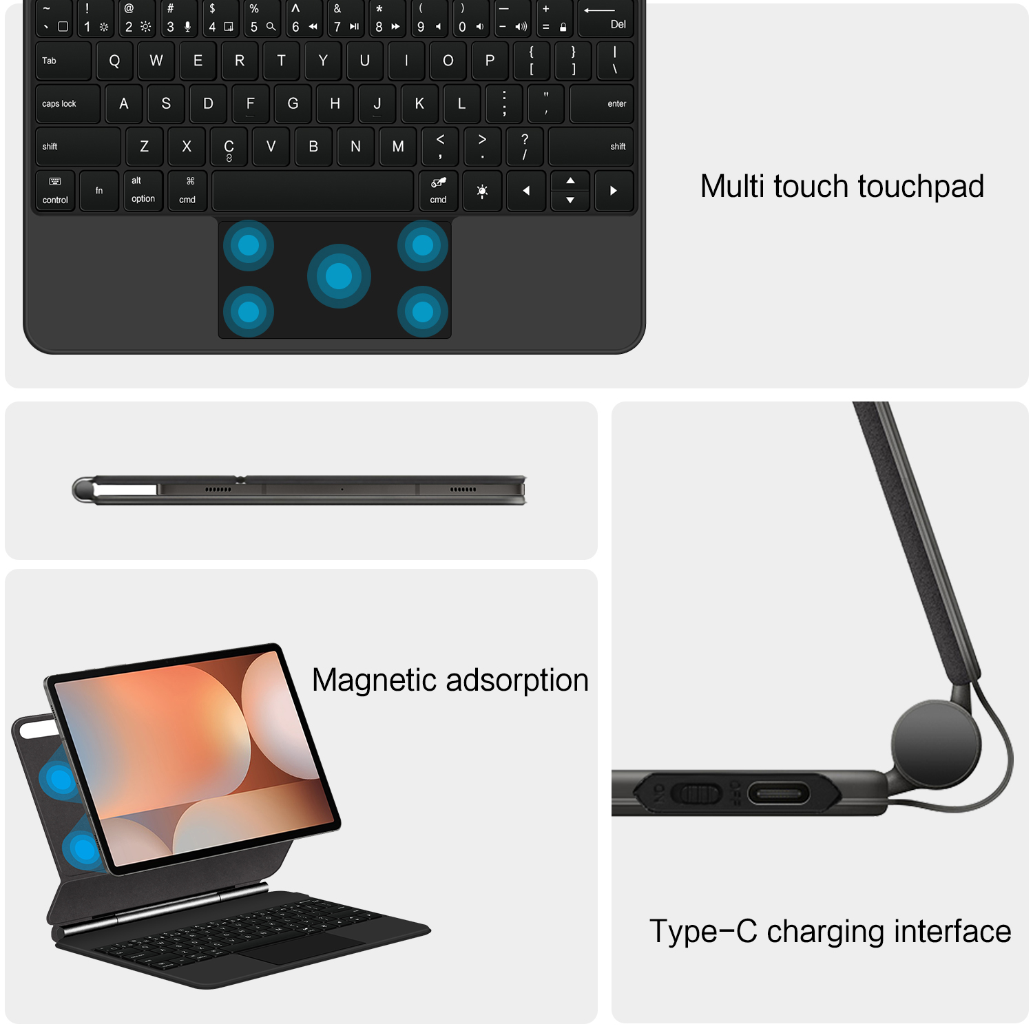 Teclado Magnético Mágico para  - Tablet Keyboard Case reseña y precio