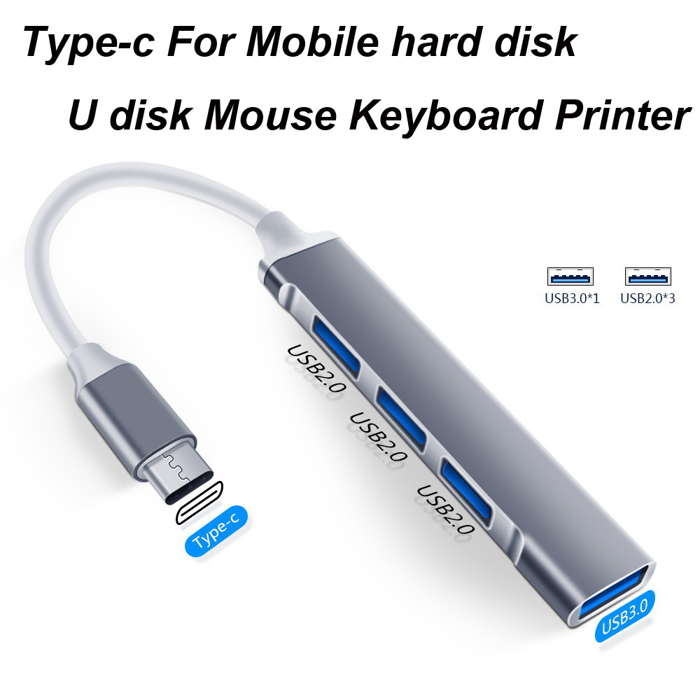 Hub USB 3.0 TIPO-C 3.1 de 4 pu - Usb Hub Type C reseña y precio